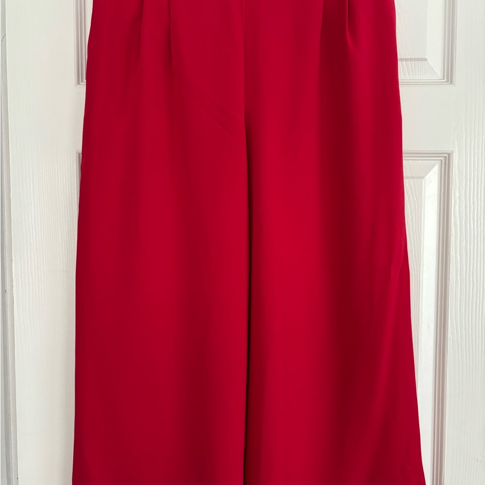 J. Crew Bold Red Elastic Waist Pants